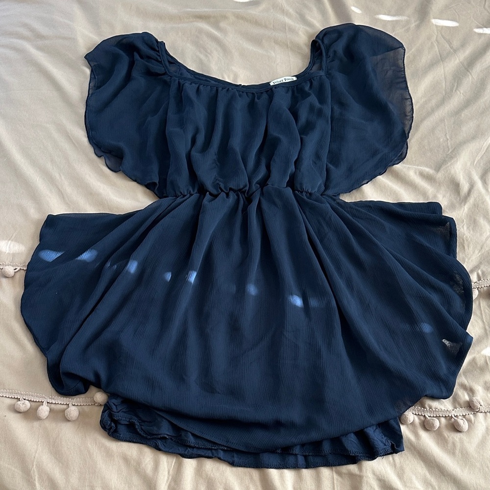 Velvet Torch Dark Blue Mini Dress